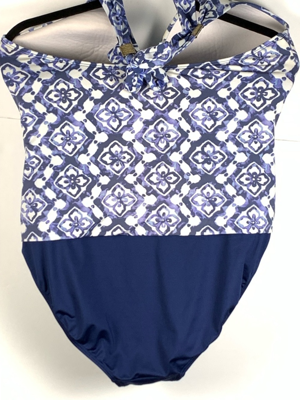 Ralph Lauren Navy and White Halter One-Piece Swim - Picture 8 of 16